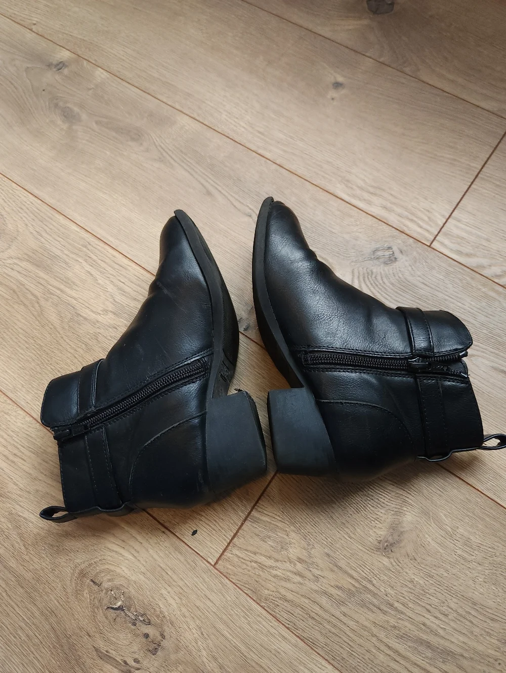 Size 2 Girls Black Ankle Boots